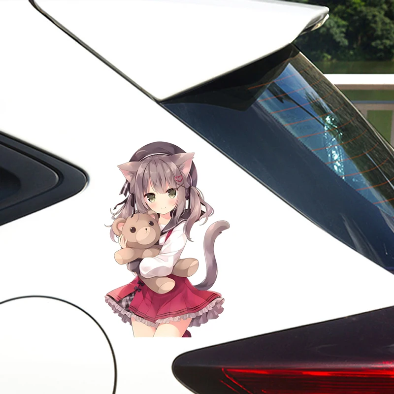 1 Piece Of Car Sticker, Cute Anime Girl Sticker, Can Be Applied To Cars, Motorcycles, Luggage, Notebooks, Helmets, Cups, Walls,