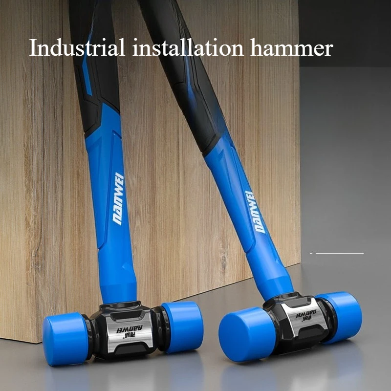 TPU Inelastic Rubber Hammer Sticks To Floor Tile, Lays Tile, Knocks and Installs Hammer.