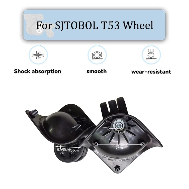 

For SJTOBOL T53 Universal Wheel Replacement Easy to Install Travel Luggage Wheel Accessories Push And Pull Smooth Silent Wear