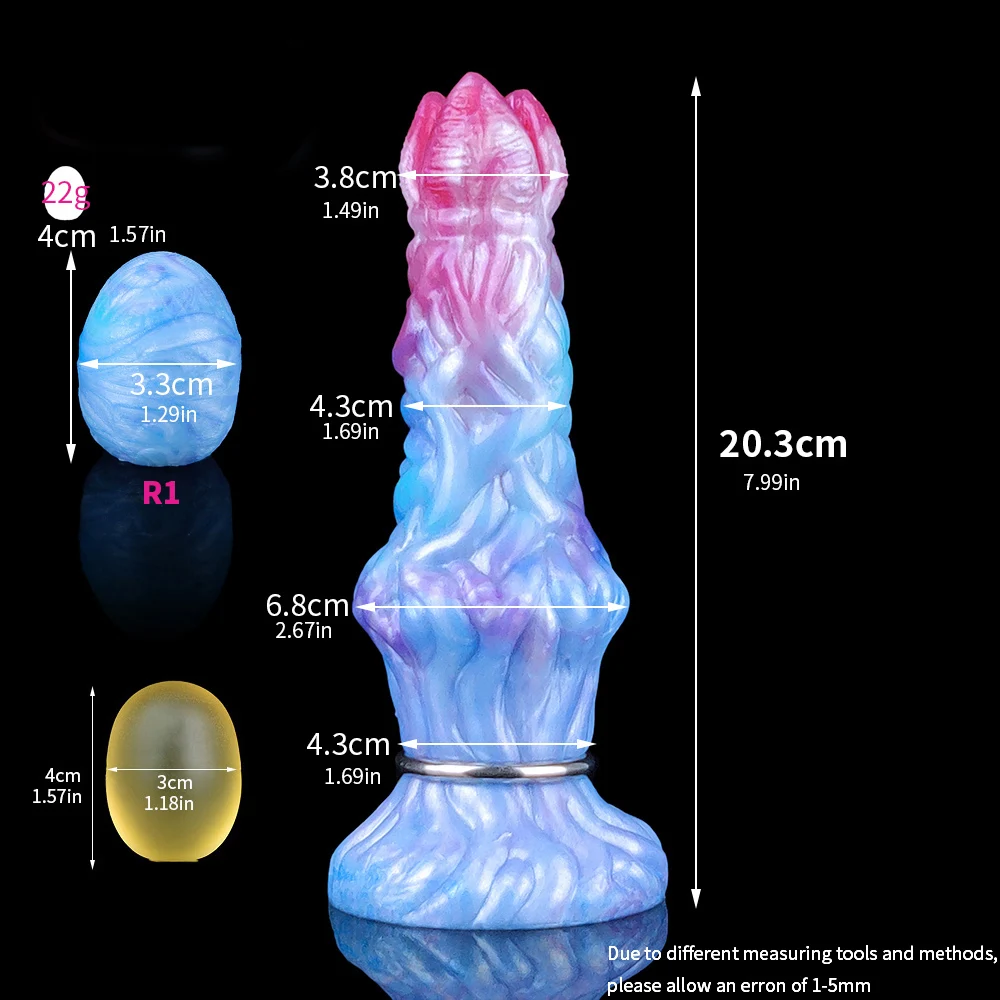 YOCY Inflatable Ovipositor Silicone Fantasy Dildo Pneumatic Lay Eggs Butt Plug Masturbator Vaginal Sex Toy For Women Men