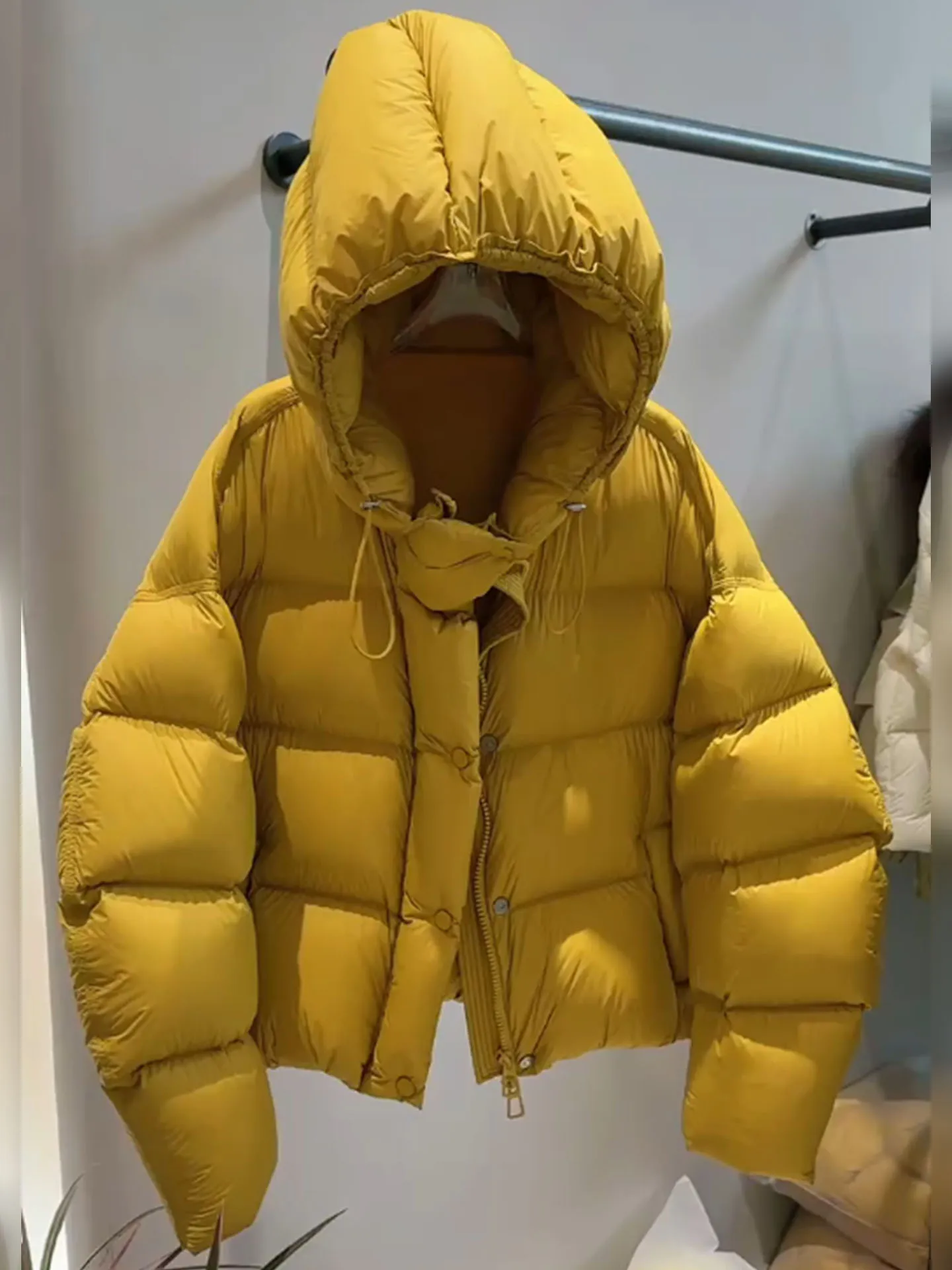 

Puff Yellow ort Women's down Jaet 2025 New Winter Thi Outerwear Commute Sle Regular Fit Polyester Fiber Warm Coat