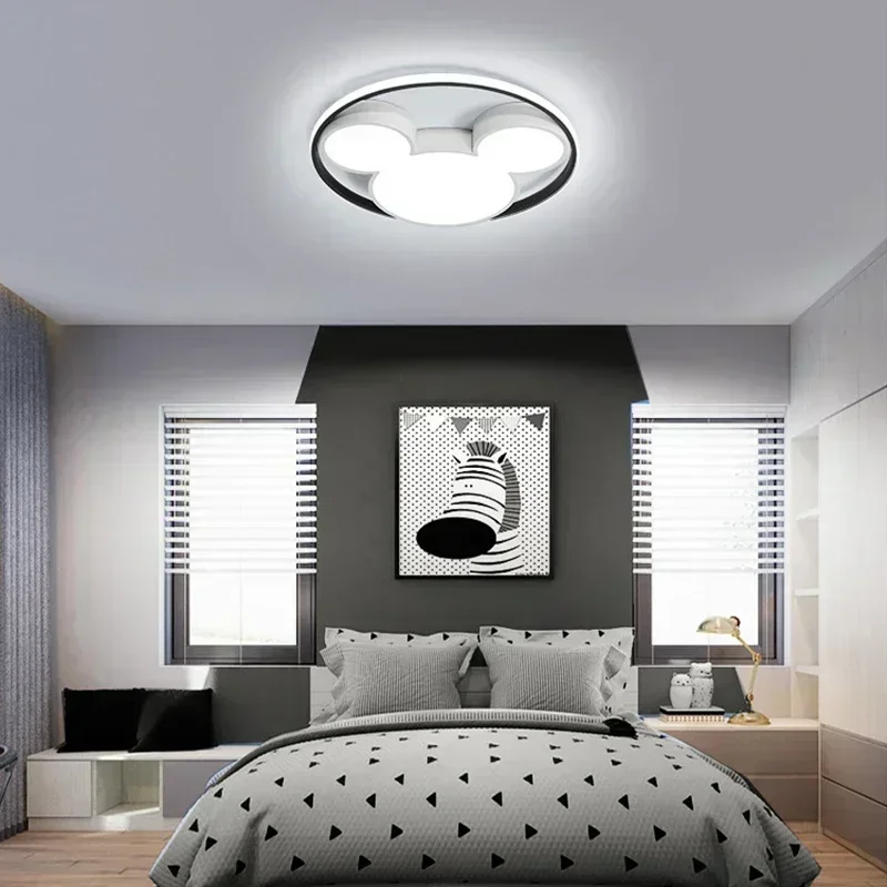 Modern LED Mickey ceiling light, children\'s bedroom living room dining room study corridor balcony chandelier