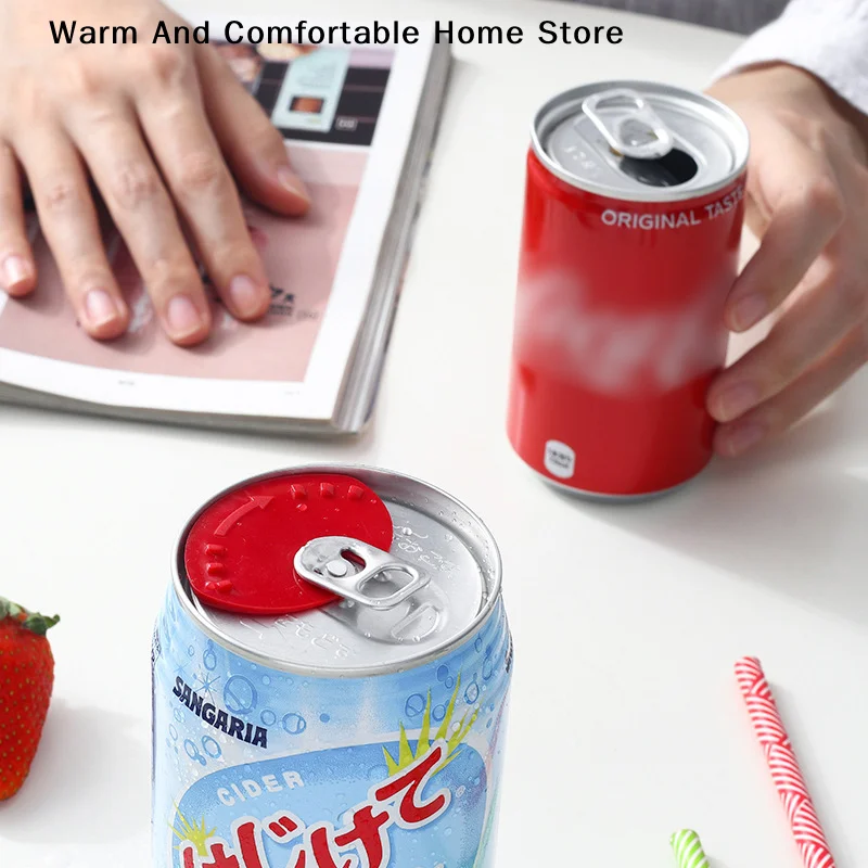 【SE】6Pcs Plastic Can Convert Soda Savers Tops Snap On Leakproof Can Lid Dust Free Sealer