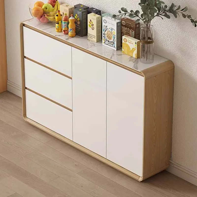 Holz Display Side board Schrank Küche hohe Wohnung Lagerung Side board Schrank Schrank Schließfach Aparador Cocina moderne Möbel