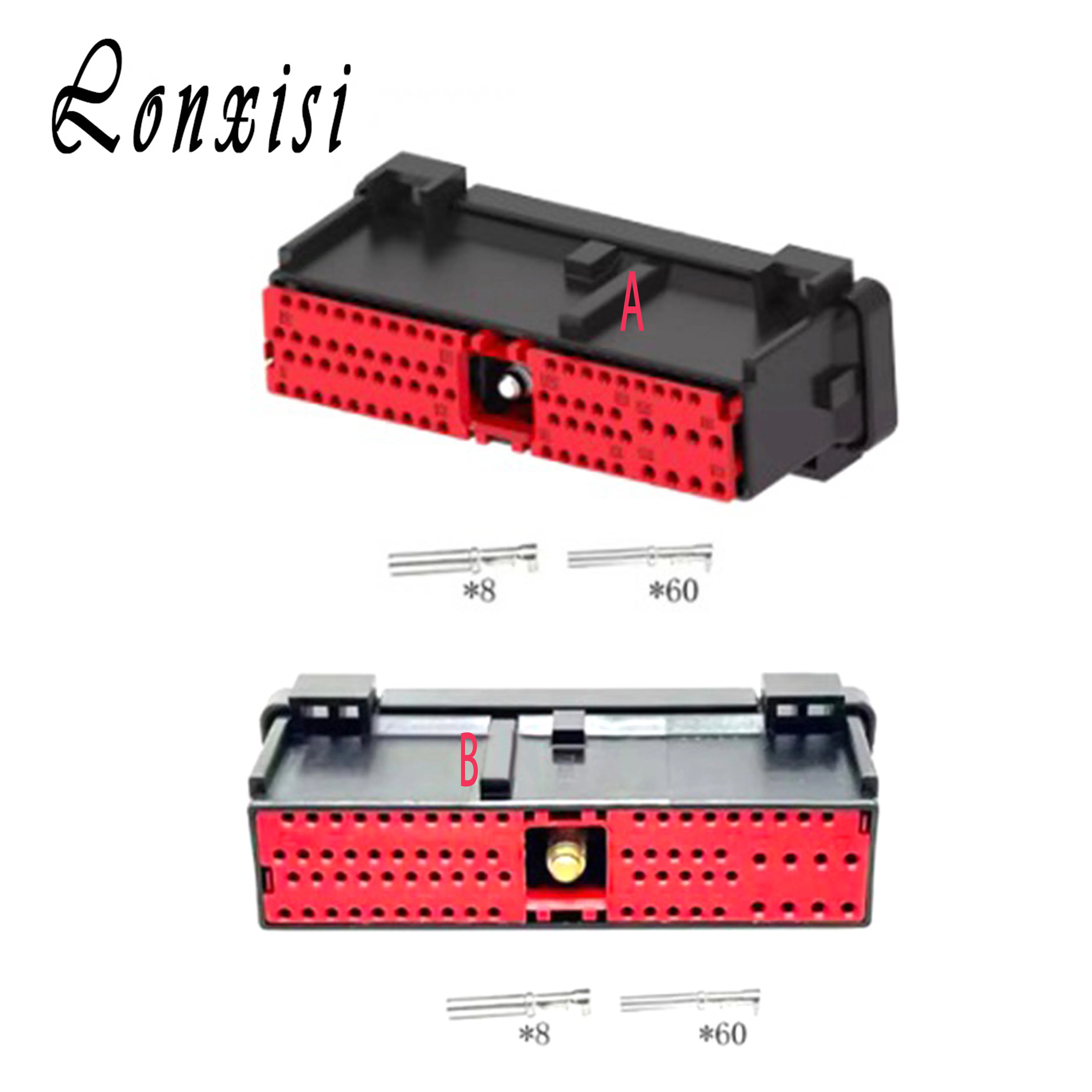 

1/5 Sets 68 Pin 776315-1 776315-2 Automotive Waterproof Female Connector 17284 For DETROIT Diesel 60 SERIES 14.L Engine Socket
