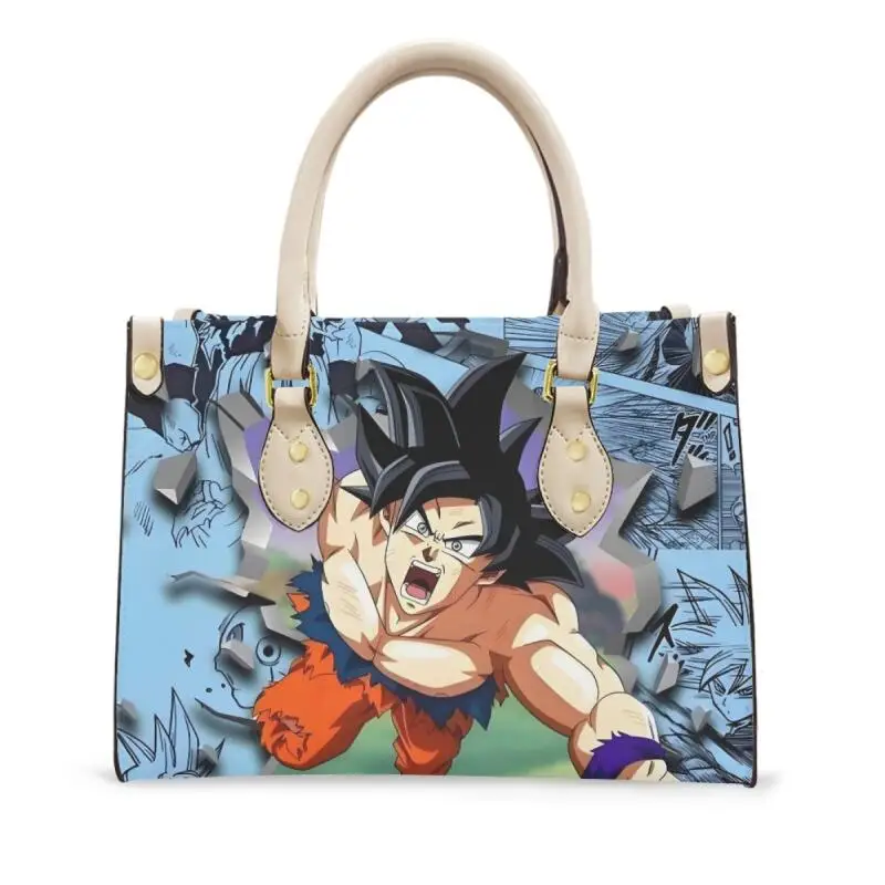 

Anime Dragon Ball Bags Women Pu Leather Handbags Son Goku Messenger Bags Luxury Handbags Customized Handbag Festival Gift