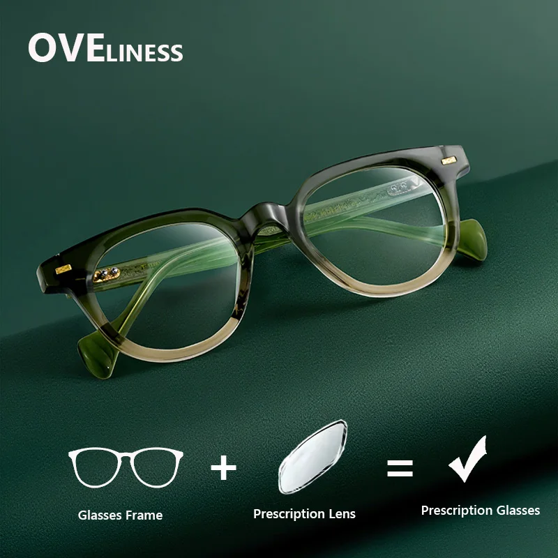 

optical Acetate Glasses Frame Men Women Vintage Retro Round Prescription Eyeglasses frames Spectacles Japanese myopia Eyewear