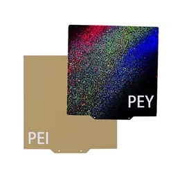 Hoja ENERGETIC PEI PEY para placa de construcción Ender-5 Plus 377x370mm PEI texturizado de doble cara + hoja de acero PEY estrellada suave y lisa