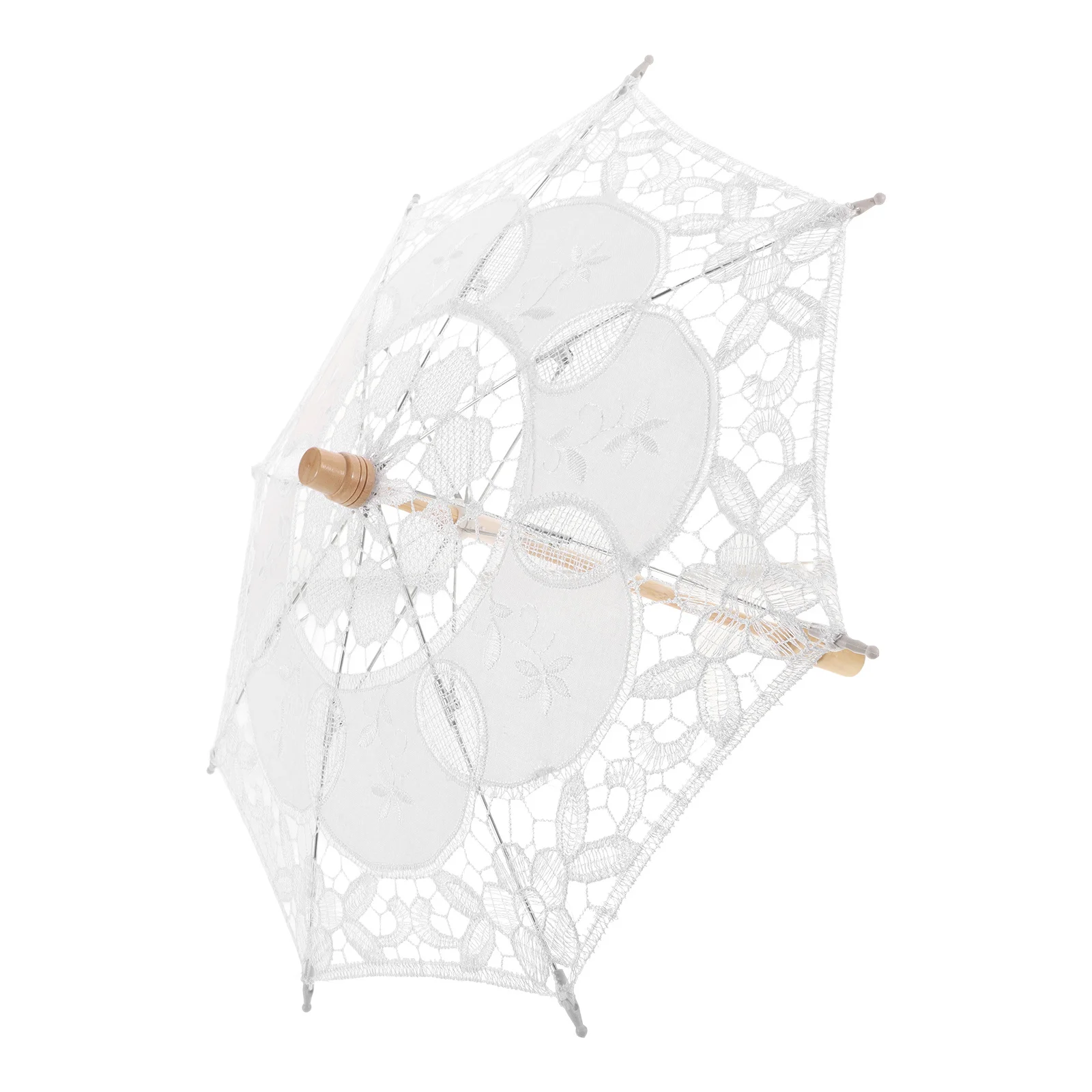 مظلة الدانتيل الزفاف نسيج القطن الزفاف التصوير الدعامة أنيقة المظلة التطريز ديكور الزفاف التبعي #1