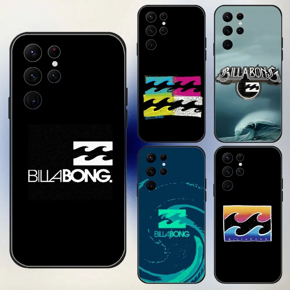 Casual S-Surfing B-BillabongeS Phone Case For Samsung S24,23,22,30,21,10,9,Ultra,Plus,Lite,FE,5G Black Soft Case