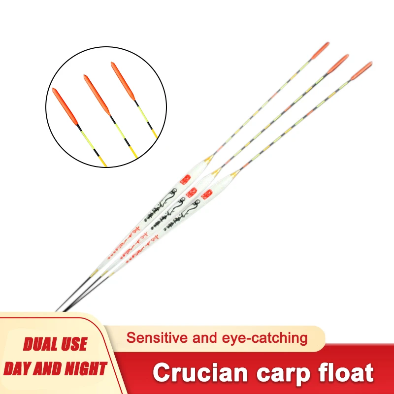 Balkan Wood Floating Fish Float Crucian Carp Tilapia Thickening Sensitive Eye-catching Drift Body Long Day And Night Dual use - view 2