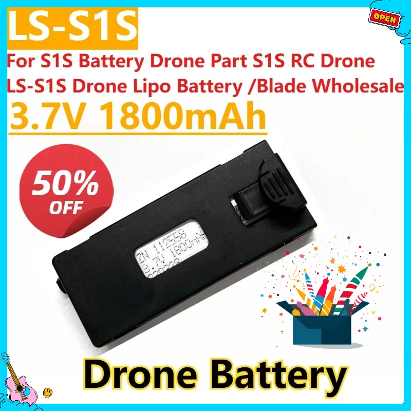 

Новый сменный аккумулятор 3,7 В, 1800 мАч для аккумулятора S1S, часть для дрона S1S, радиоуправляемый дрон LS-S1S, липо-батарея для дрона/лопаст, оптовая продажа