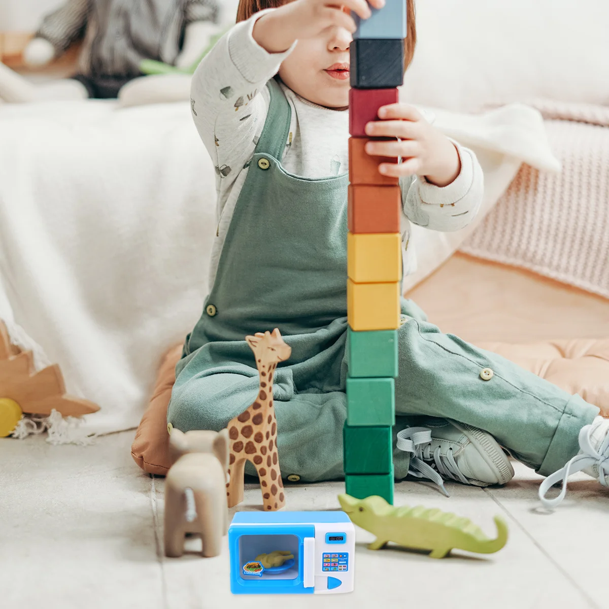 

Cute Space Saving Mini Microwave Simulation Home Appliance Kids Educational Playset Ideal for Birthday Party Gifts