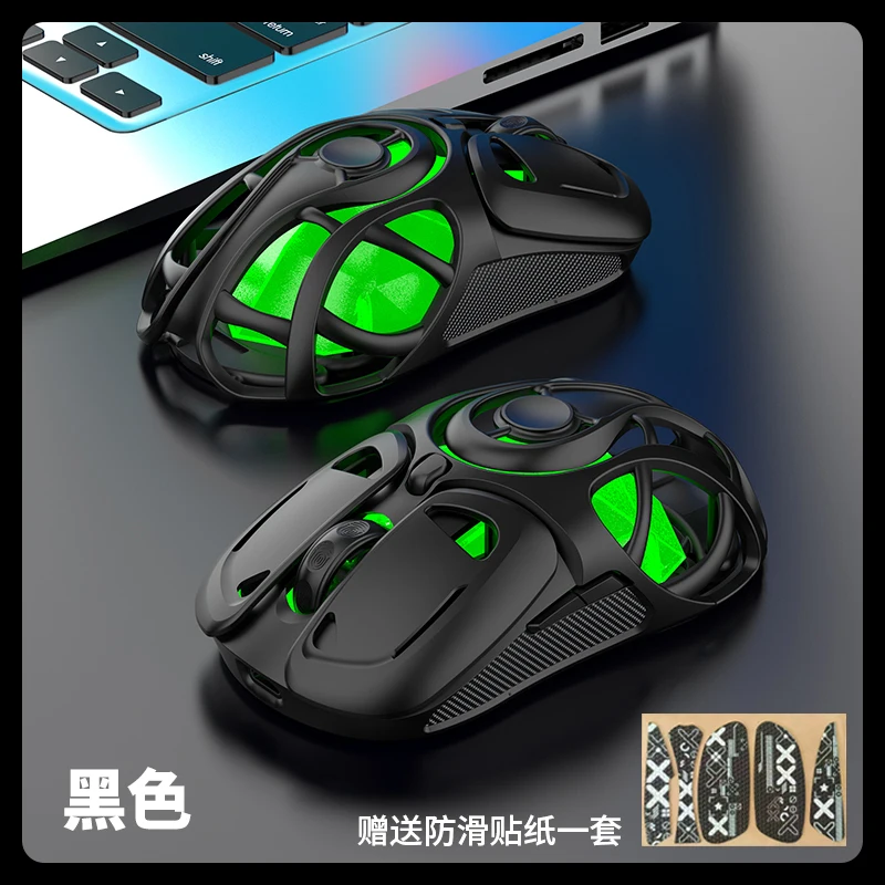 

Wolf King X10 Bluetooth Беспроводная трехрежимная мышь Легкий скелетный дизайн Портативная игровая мышь для ПК Android IOS Универсальная