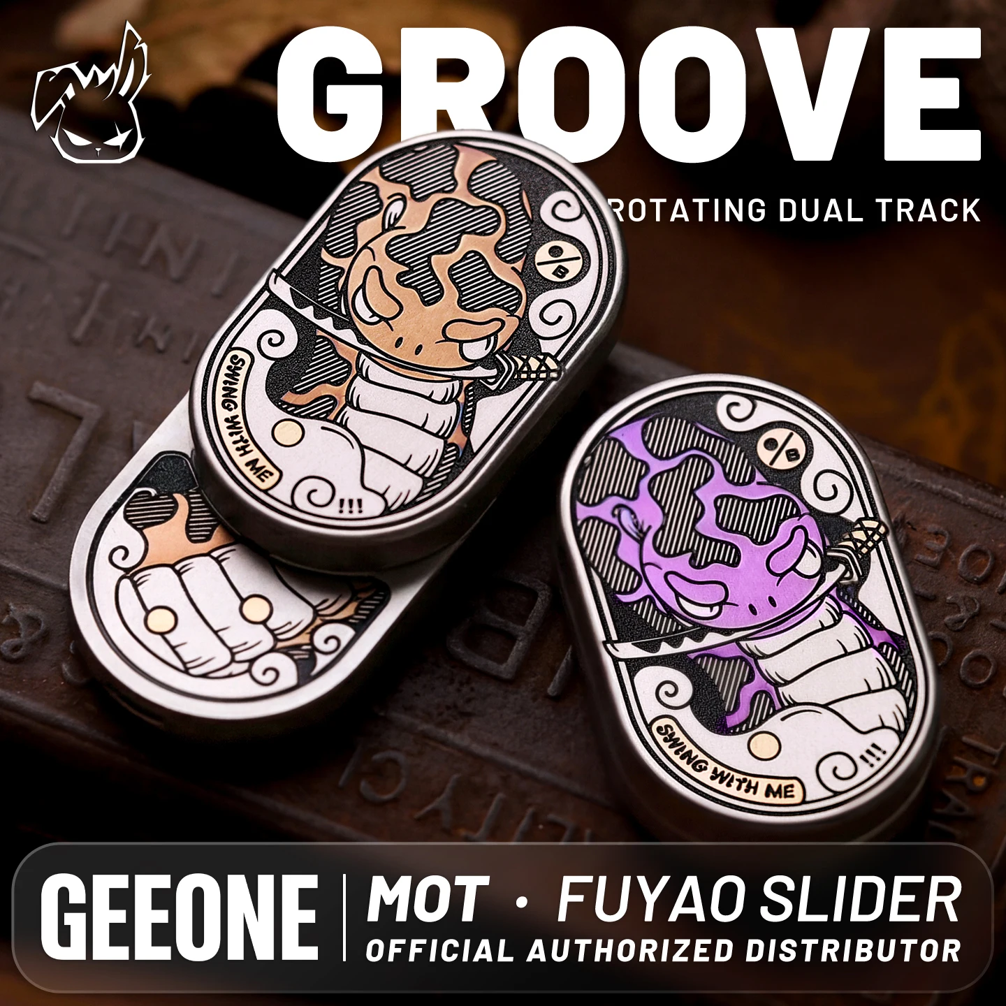 MOT CHESS Groove Ultra Fidget Slider Snake Year Limited Edition EDC Fidget Toy Christmas Gifts for Adults