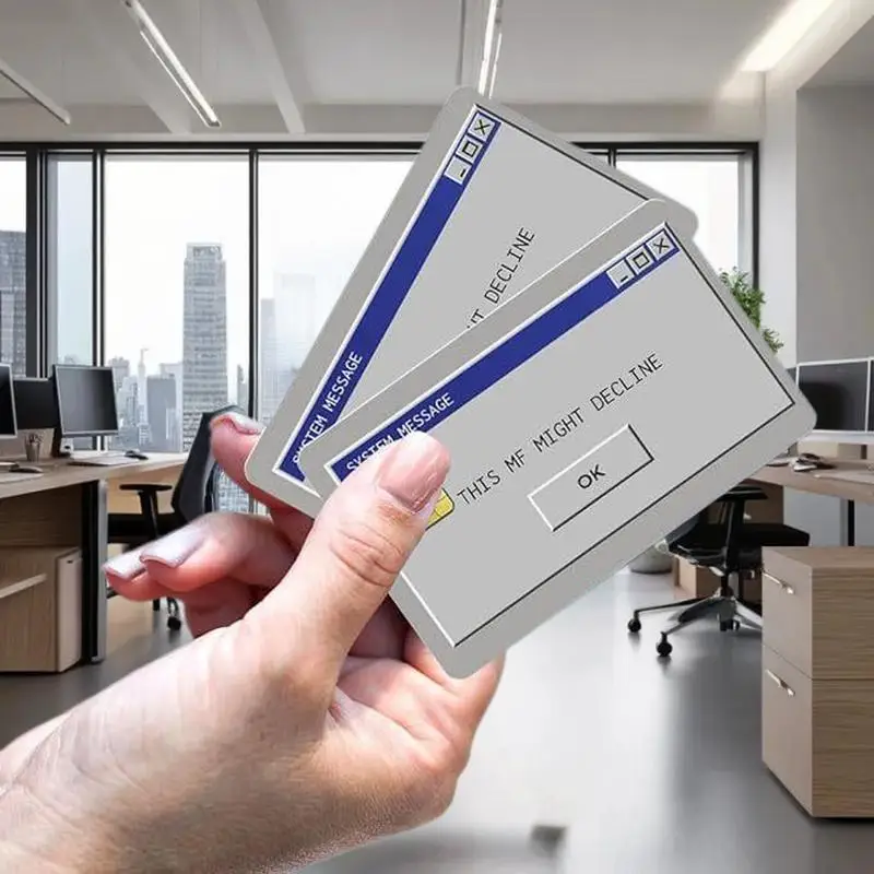 Custom System Error Message Credit Card Cover Funny Vinyl Skin Stickers Waterproof Decals for Protection