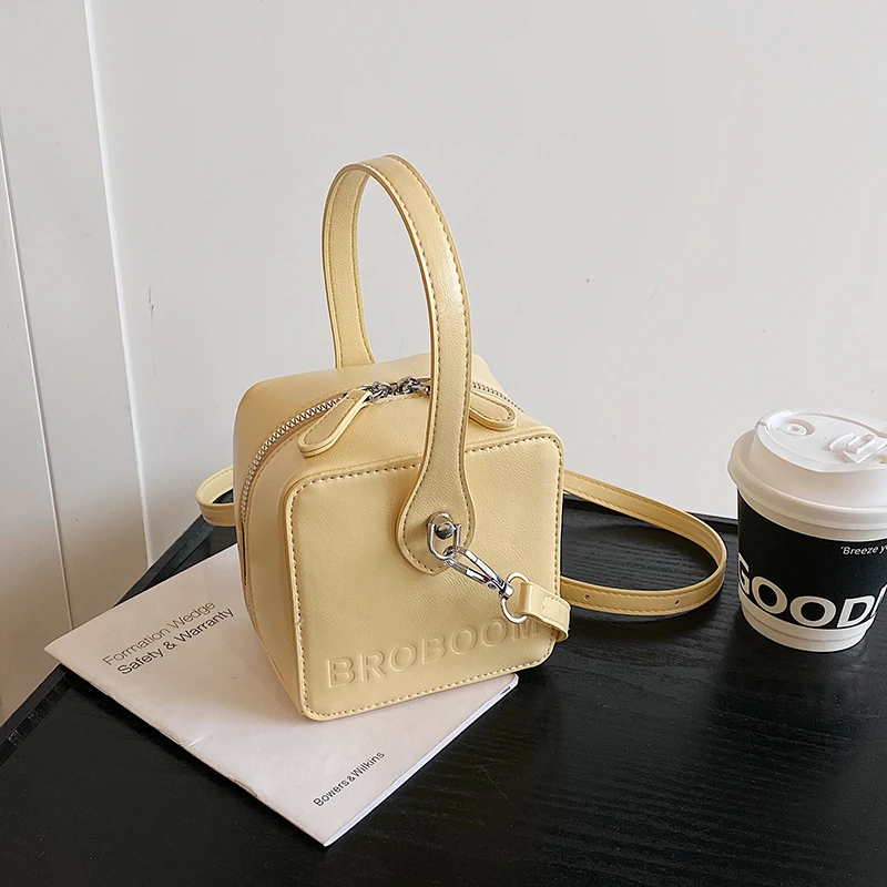 

Personality Unique Design PU Box Shoulder & Crossbody Bags High Quality Versatile Fresh Handbags for Women 2025 New Hot Sale