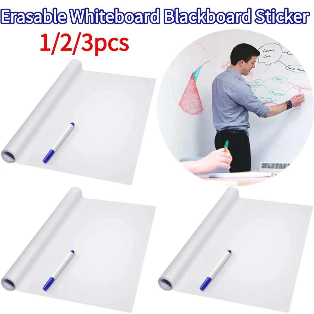 

Erasable Whiteboard Blackboard Sticker PVC Teaching Wall Adhesive Blackboard Whiteboard Graffiti Sticker Board Whiteboard 1-3pcs