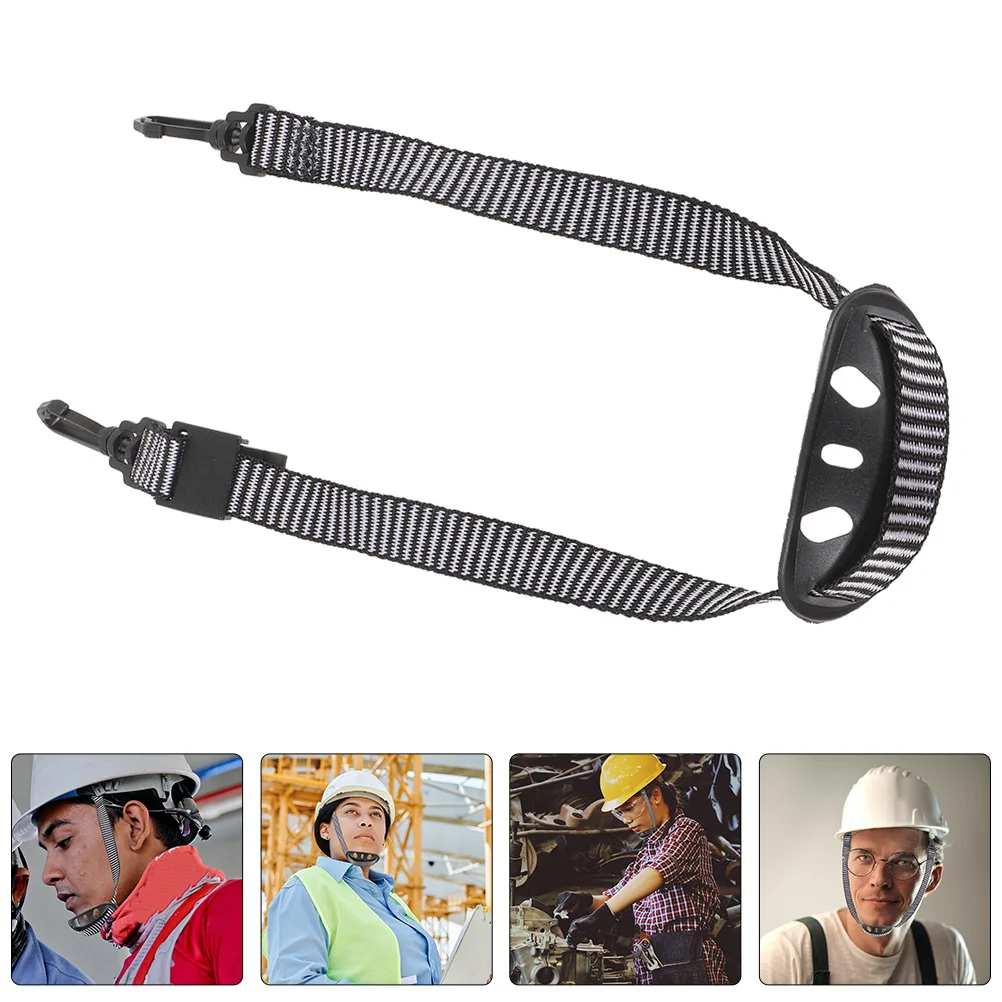 

2Pcs Hard Hat Chin Strap Safe Plastic Polyester Material Easy Installation Reliable Worker Safety Gear Chin Strap