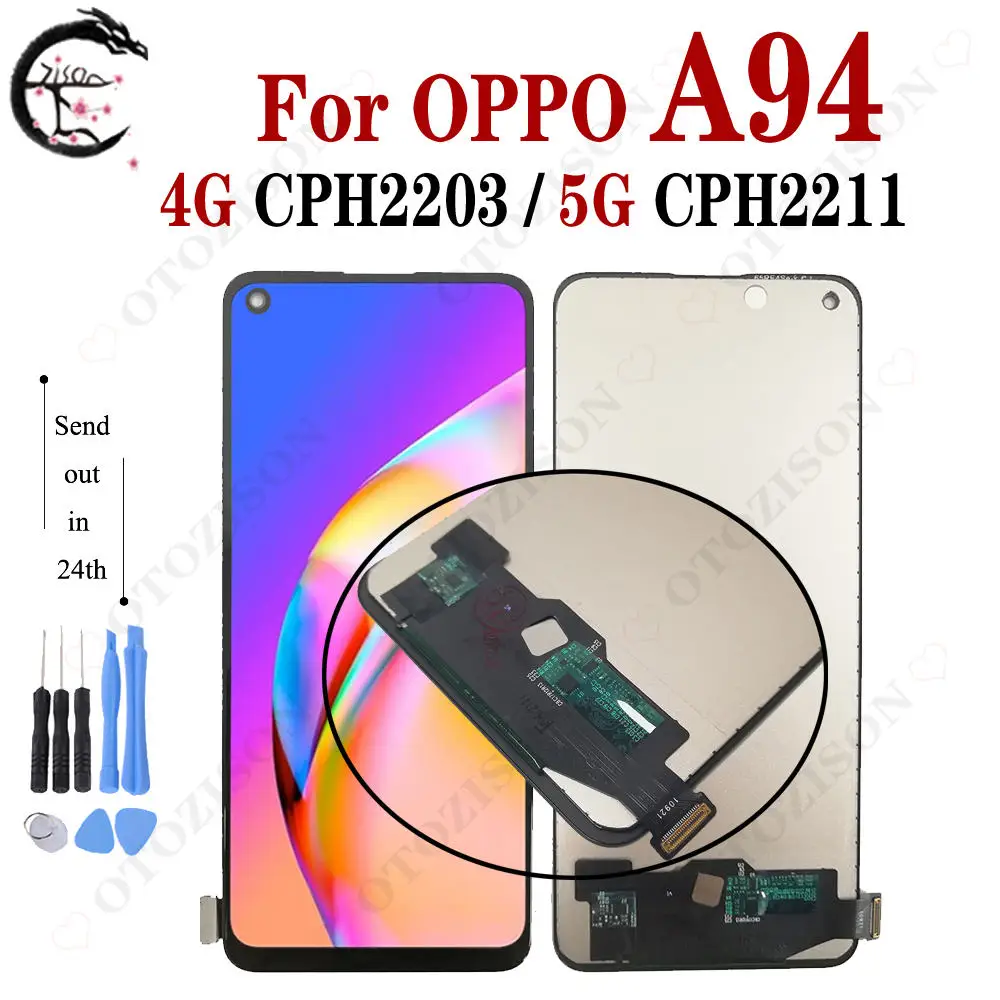 Incell A94 5G CPH2211 LCD Screen For OPPO A94 4G CPH2203 Display Touch Sensor Digitizer Assembly A94 Replacement Parts Tested OK