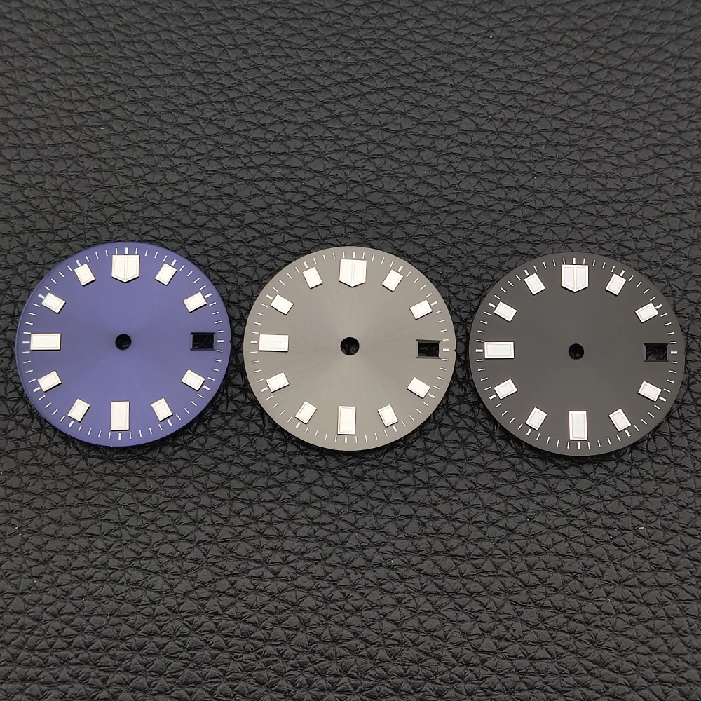 

Циферблат часов 28,5 мм, циферблат nh35, зеленый светящийся циферблат, подходит для механизмов NH35/NH36/NH38/NH70/NH72, аксессуары для часов