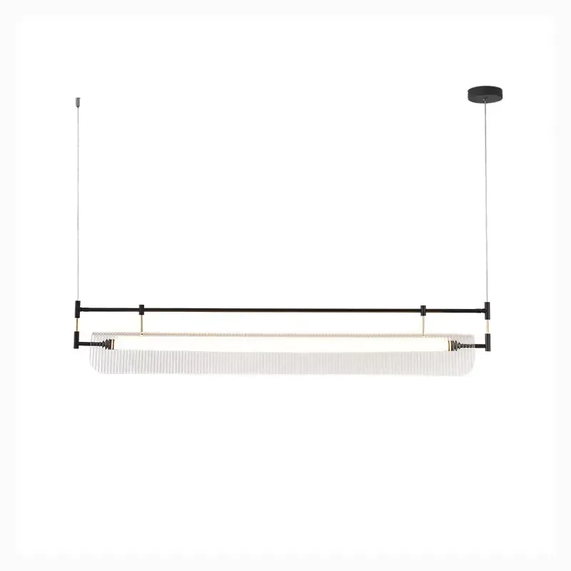 Modern Long Striped Chandelier Simple Light Luxury Design Fashionable Ceiling Lamp For Living Room Bedroom Decorative