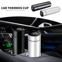 Smart Insulation Cup Car Thermos Mug Water Bottle Auto Accessories for Tesla Model S 3 X Y Smart Fortwo Forfour 453 451 450