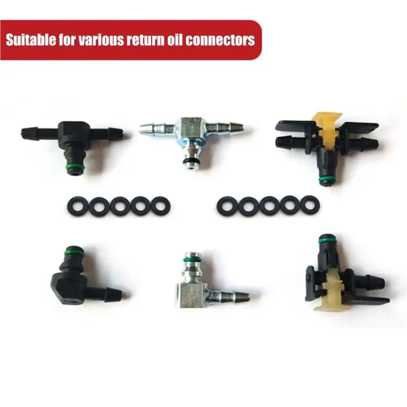Pack of 50 Easy Installation Replacement Part Rubber Seals Common Return Oil Backflow Pipe Connector O-Rings