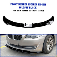 For BMW 5 Series F10 F11 2011-2014 Standard Version Front Bumper Spoiler Lip Carbon Fiber Look/Gloss Black Lower Splitter