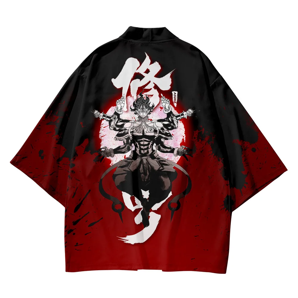 Loose 4XL Beach Japanese Style Kimono Streetwear Men Women Cardigan Japan Samurai Anime Cosplay Haori Yukata Harajuku Tops Robe