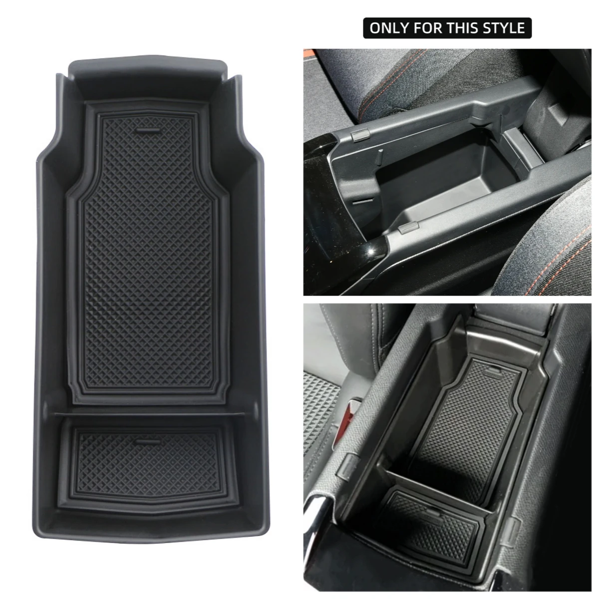 Armrest Storage Box Tray for Peugeot 2008 208 II 2019 2020 2021 2022 2023 2024 Central Container Holder Organizer Accessories