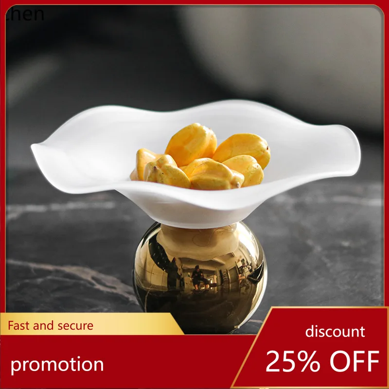 

HXL High-stand irregular ball fruit plate decoration for hotel dry fruit presentation