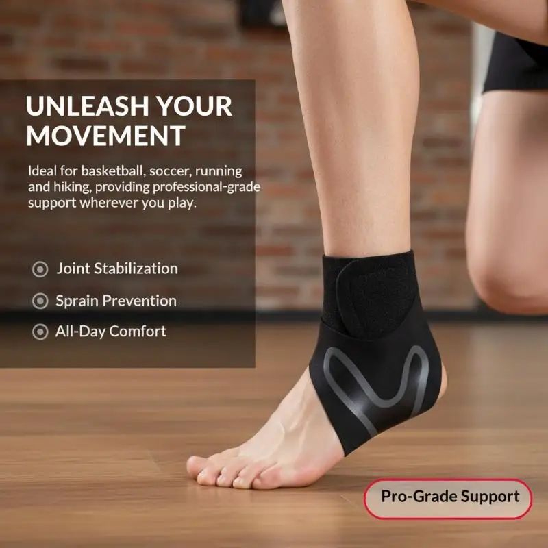 Self-Adhesive Ankle Support Tape Easy Tear Sweatproof Athletic Bandage for Men Women Golfing Daily Sports Protection