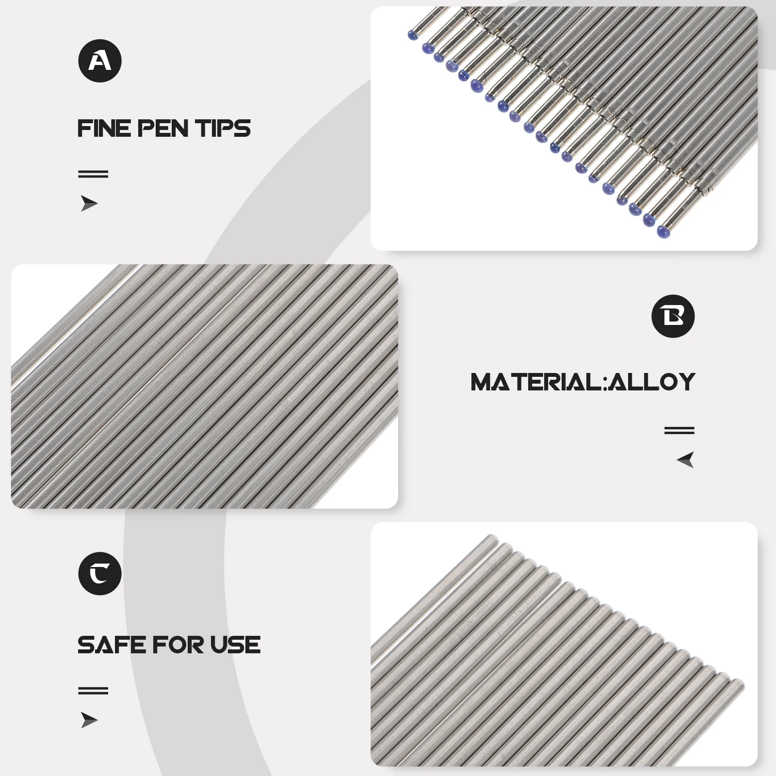 

20 Pcs Tattoo Refill Lip Liner Tattoos Pen Markers Alloy Break-resistant for Tattooing Marking Refills Eyeliner Simple