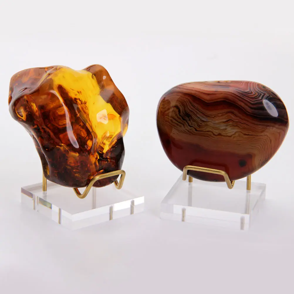 

1Pcs Mineral Display Rack Crystal Acrylic Base Metal Stand Jewelry Holder Storage Rack Crystal Specimen Pedestal Home Decor