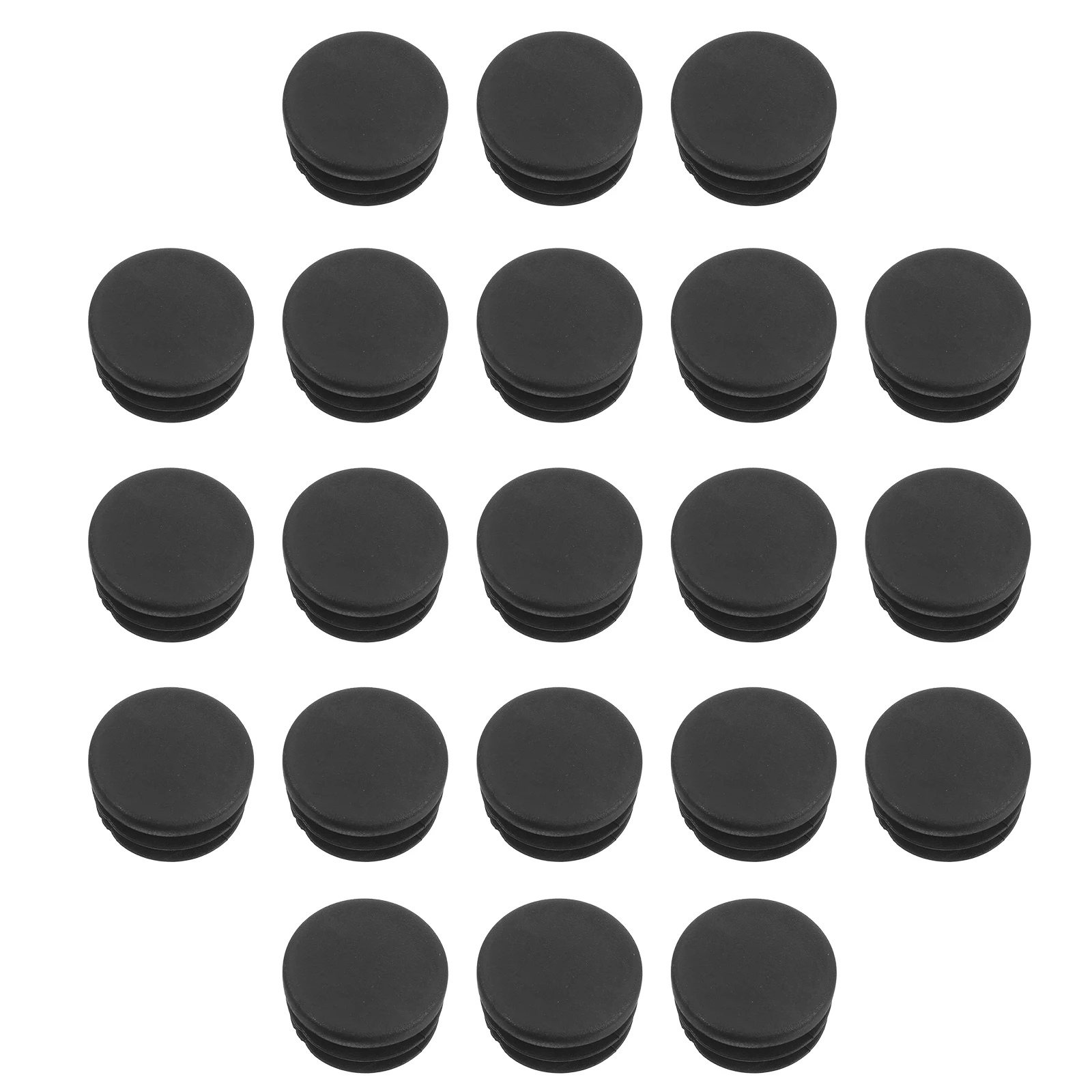 

30pcs Stainless Steel Round Tube Plugs for Metal Tubing Furniture Hole Plugs Black Glide Caps Chair Leg Protectors Table