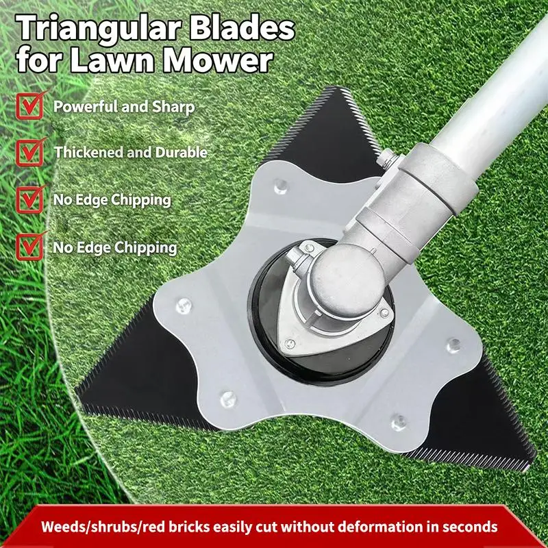 Brush Cutter Blade 3 Teeth Manganese Steel For Grass Trimmer Lawn Mower - Grass Cutter Blade