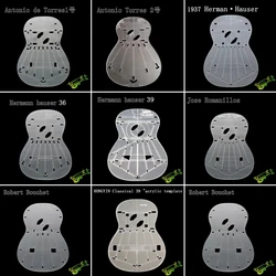 Famous Guitar Transparent Acrylic Template Guitar Making Molds Appearance Sound Hole Sound Beam Location Map