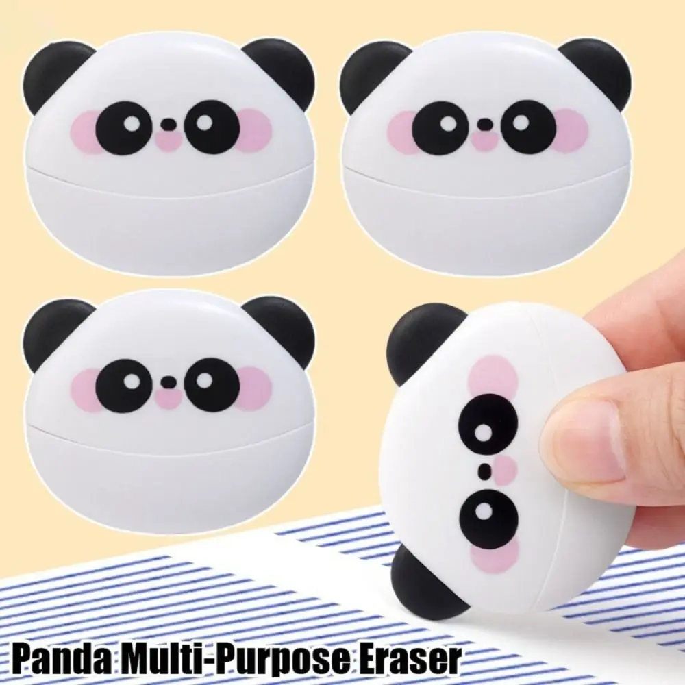 Kawaii Cartoon Pattern Panda Rubber Traceless Kid Stationery Pencil Eraser Two-headed School Office Supplies Heat Eraser