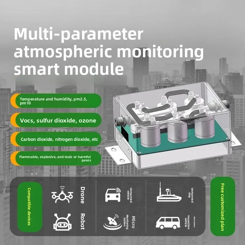 Multi-parameter atmospheric monitoring sensor module inspection robot drone ship exhaust environment detection module