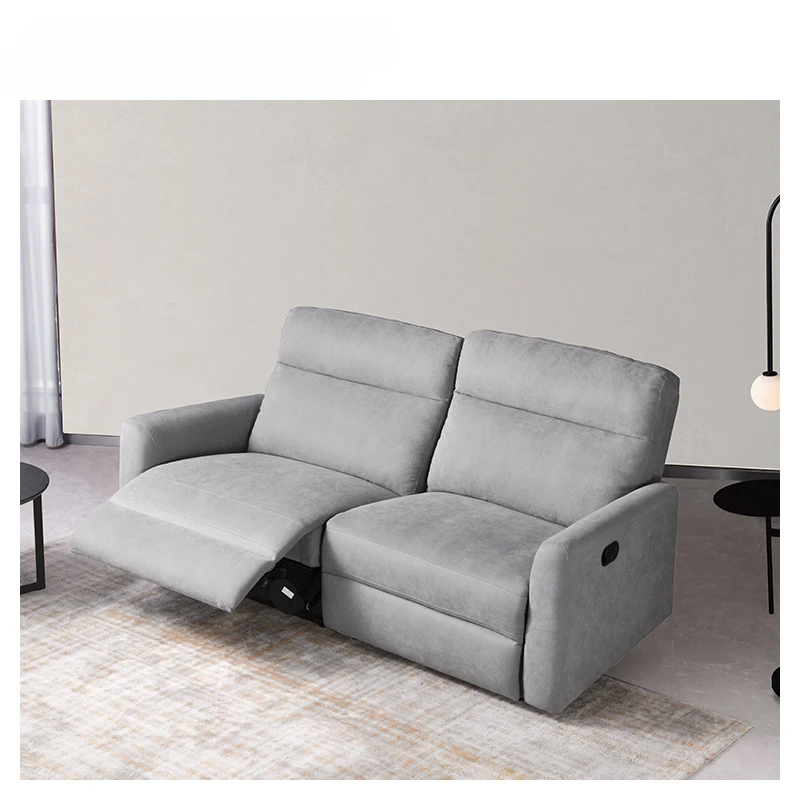 

#Soft Comfortable Modern Minimalist Fabric Sofa Set Living Room office Furniture With Dual Manual Recliners couch furniture set