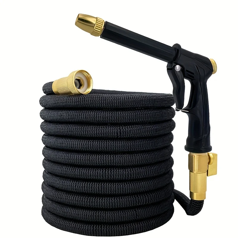 ارتفاع ضغط خرطوم غسيل السيارات 25-100FT توسيع خرطوم حديقة فوهة متعددة الوظائف 3/4 بوصة مرنة انبوب ماء المنزلية ﻿