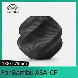 For BambuLab ASA-CF 1KG Filament Black ASA Carbon Fiber Material for Outdoor Use Matte Surface 3D Print Fengineering Filament