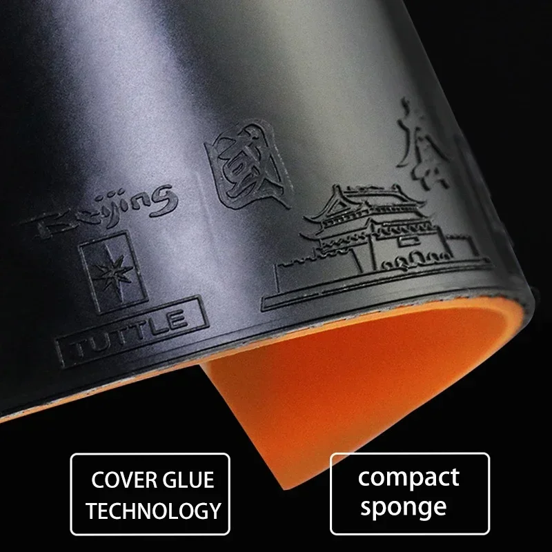 TUTTLE V Hoja de goma para tenis de mesa Bruñones en aprobación ITTF Bucle adhesivo Goma de rotura rápida con esponja para jugadores profesionales