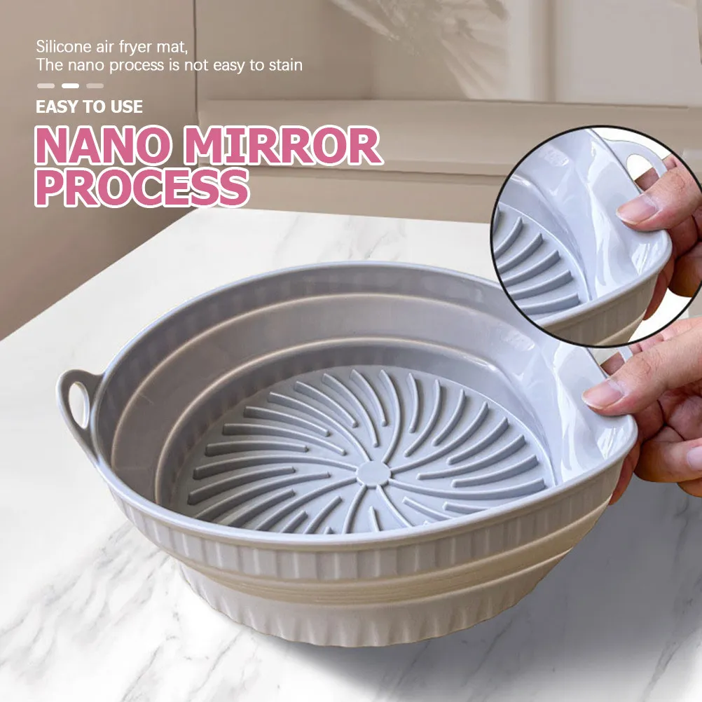 2 Peças de Tapete de Silicone Reutilizável Antiaderente e Resistente ao Calor para Assar Pães, Bolinhos e Asas de Frango - Acessório para Fritadeira d