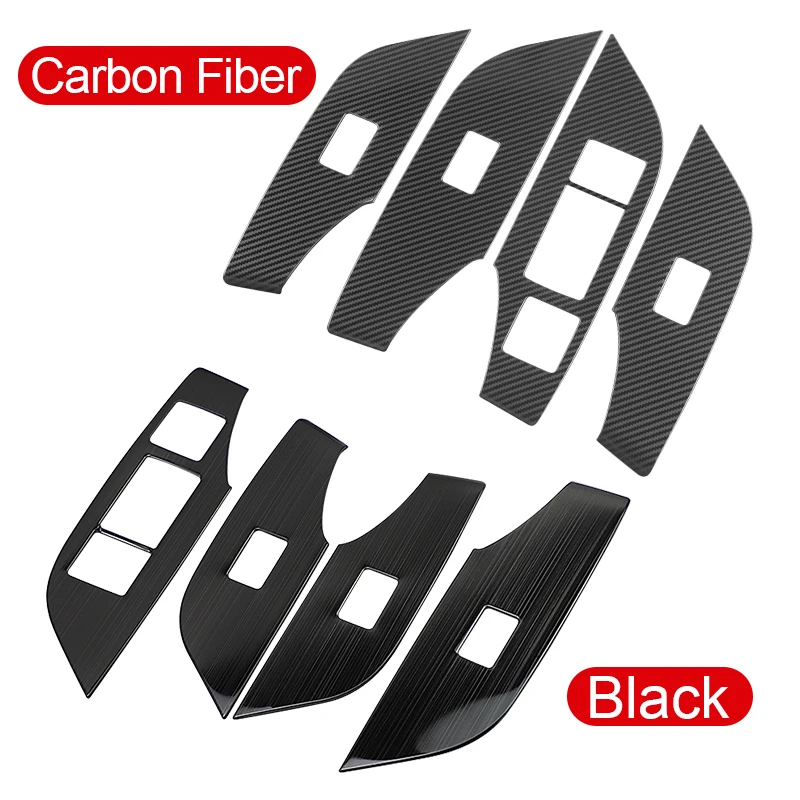 For Toyota RAV4 2019 2020 2021 2022 2023 2024 RAV 4 XA50 Hybrid Stainless Car Window Glass Lift Switch Panel Trim Cover Stickers