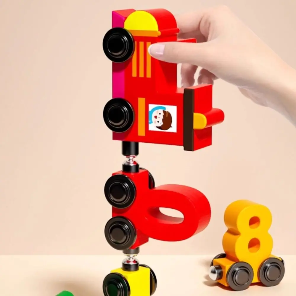 Magnetic Number Train Toys Cognition Montessori Little Number Train Model Colorful Learning Car Children's Educational Toys
