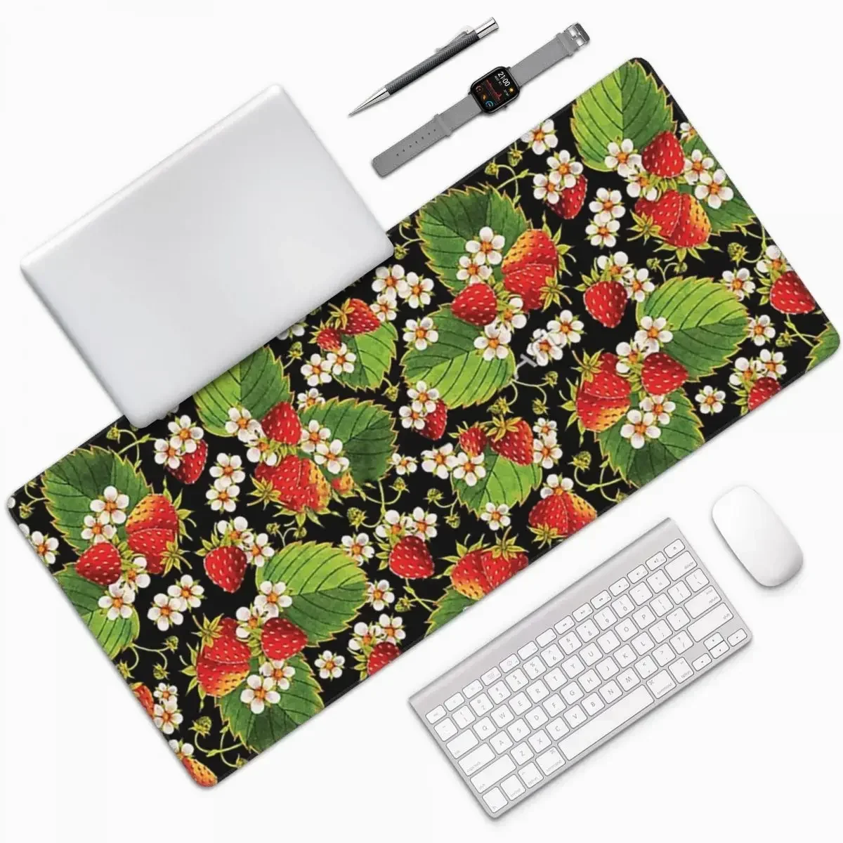

Strawberry Fields Large Mouse Pad Computer Keyboard Mouse Mat Gaming PC Laptop Desk Mat Office Accessories Table Mats