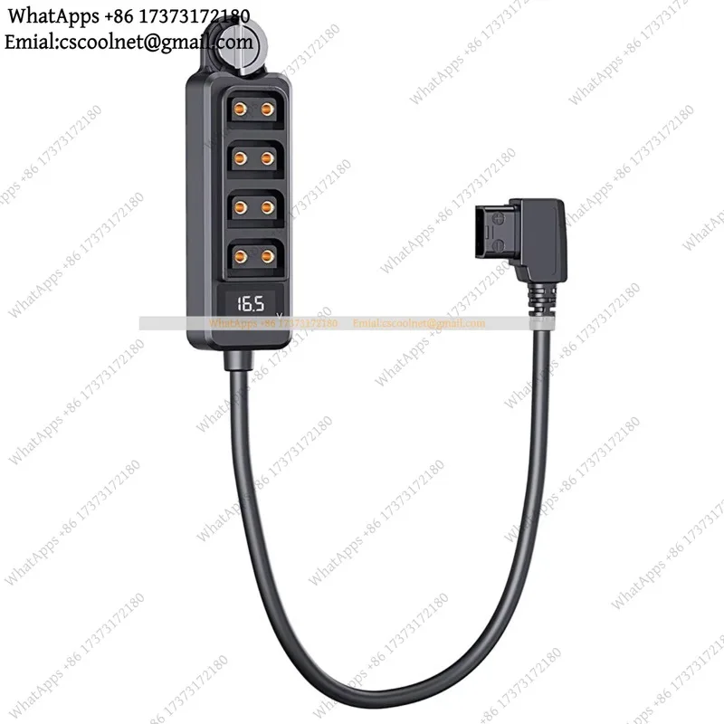 k3 D-Tap Splitter Cable 1 to 4 Port Female Power Hub P-Tap Adapter for V-Mount Battery Camera LED Light Monitor DTAP Distributor