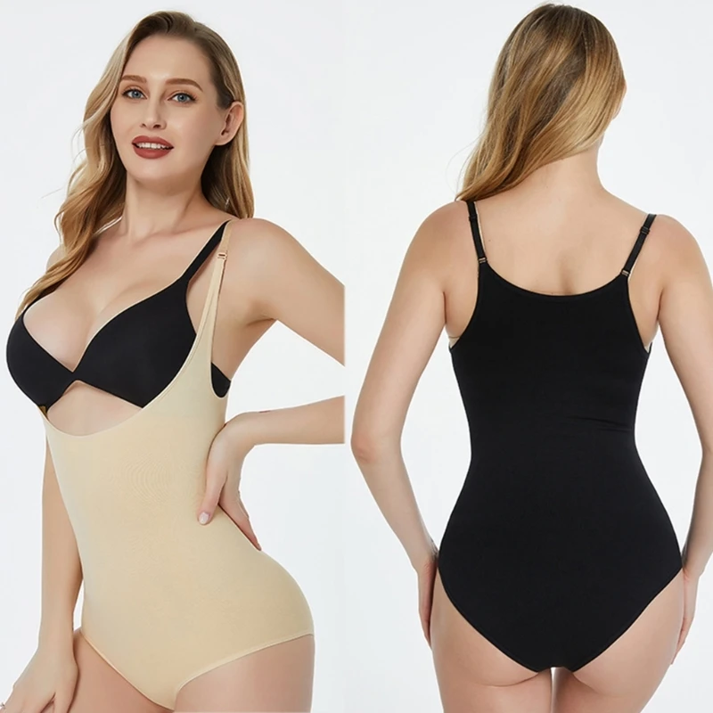

Womens Shapewear Tummy-Control Body Shaper Open Bust Bodysuit Full Body Shaper